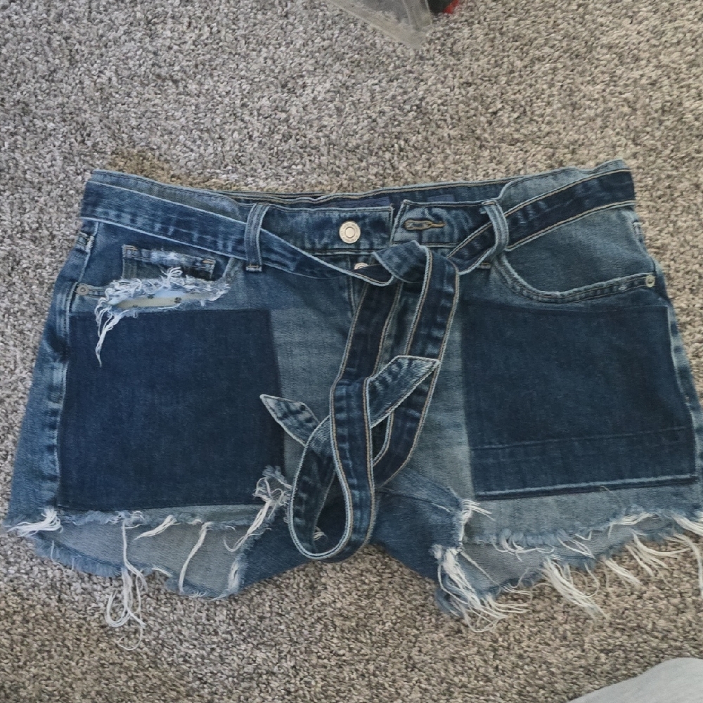 Lucky Brand Blue Patchwork Jean Shorts